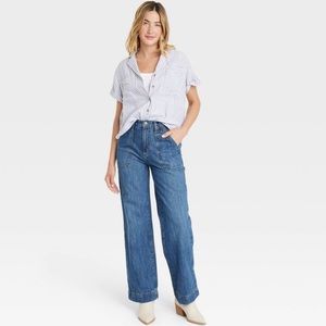 Women's High-Rise Wide Leg Jeans - Universal Thread Medium Wash 16